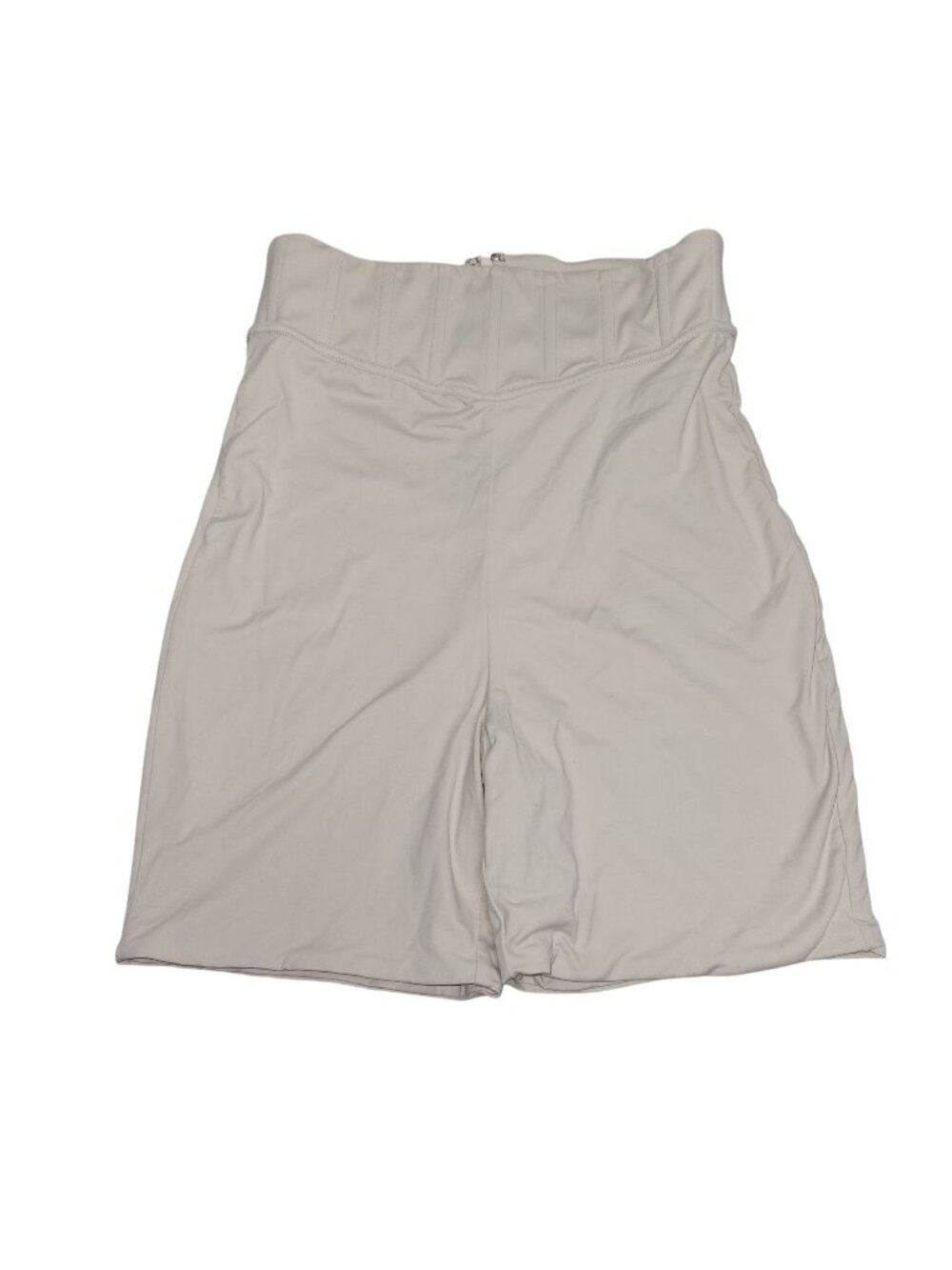 Meshksi High-Waisted Beige Shapewear With Zipper Closure By Meshki 4058